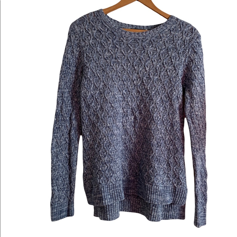 Jeanne Pierre 100% Cotton Blue Sweater Size Medium